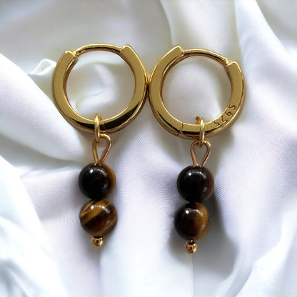 Echtsteinperlenohrringe