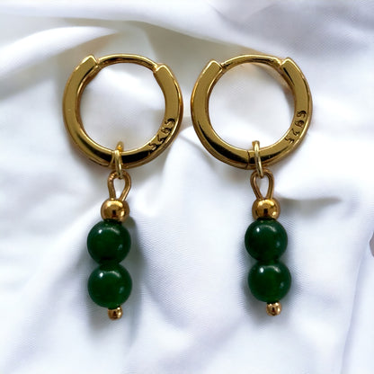 Echtsteinperlenohrringe