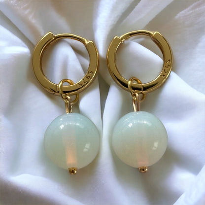 Echtsteinperlenohrringe