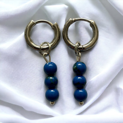 Echtsteinperlenohrringe