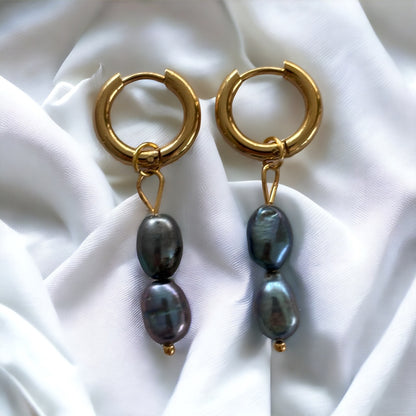 Süsswasserperlen Ohrringe hängend